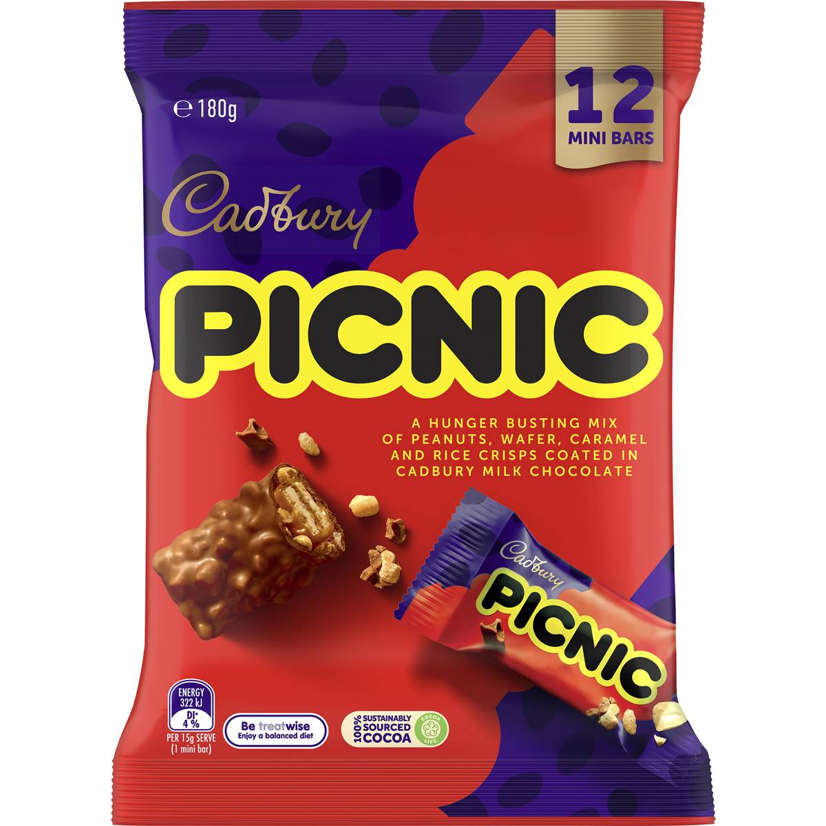 Calories in Cadbury Picnic Sharepack calcount