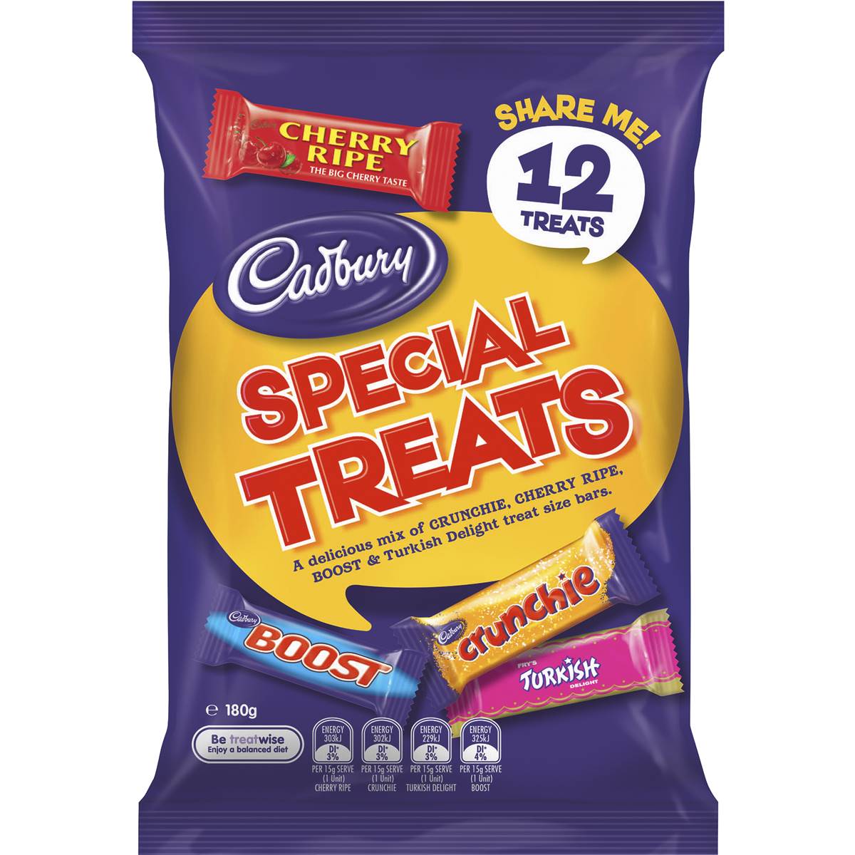 Cadbury Special Treats Chocolate Mini Bars 180g 12 pack
