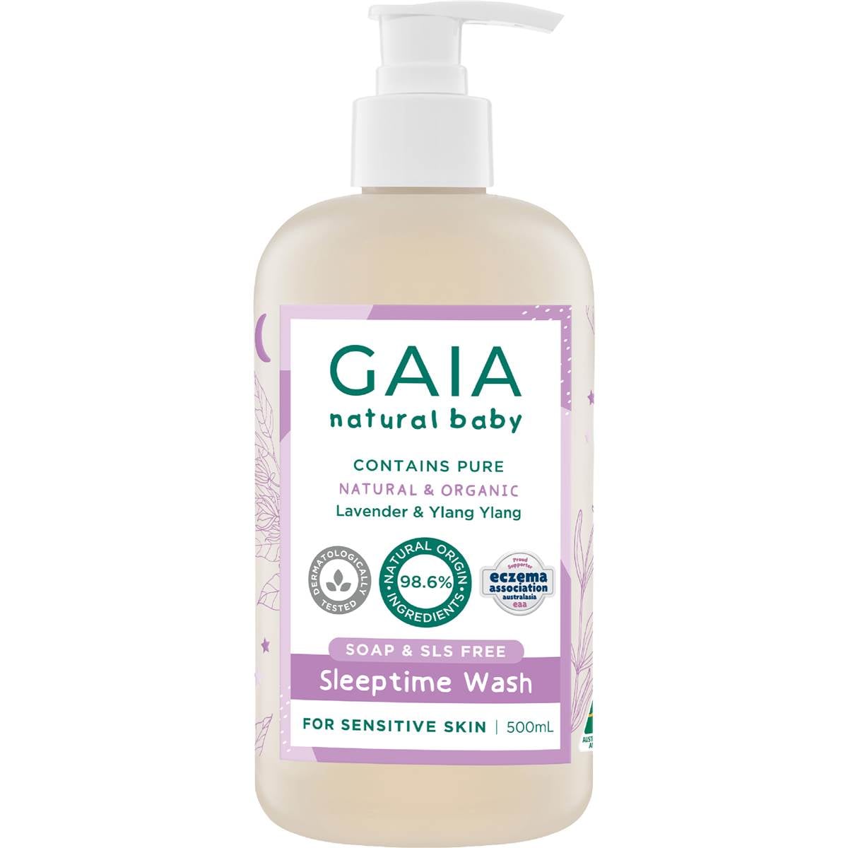 Gaia Natural Baby Bath Wash Sleeptime 500mL