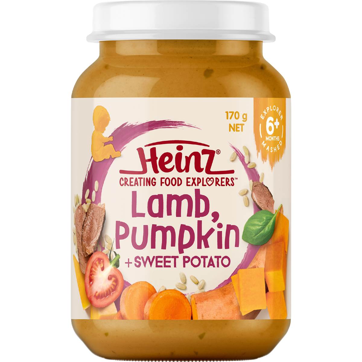 Heinz Lamb Pumpkin + Sweet Potato Baby Food Jar 6+ Months 170g