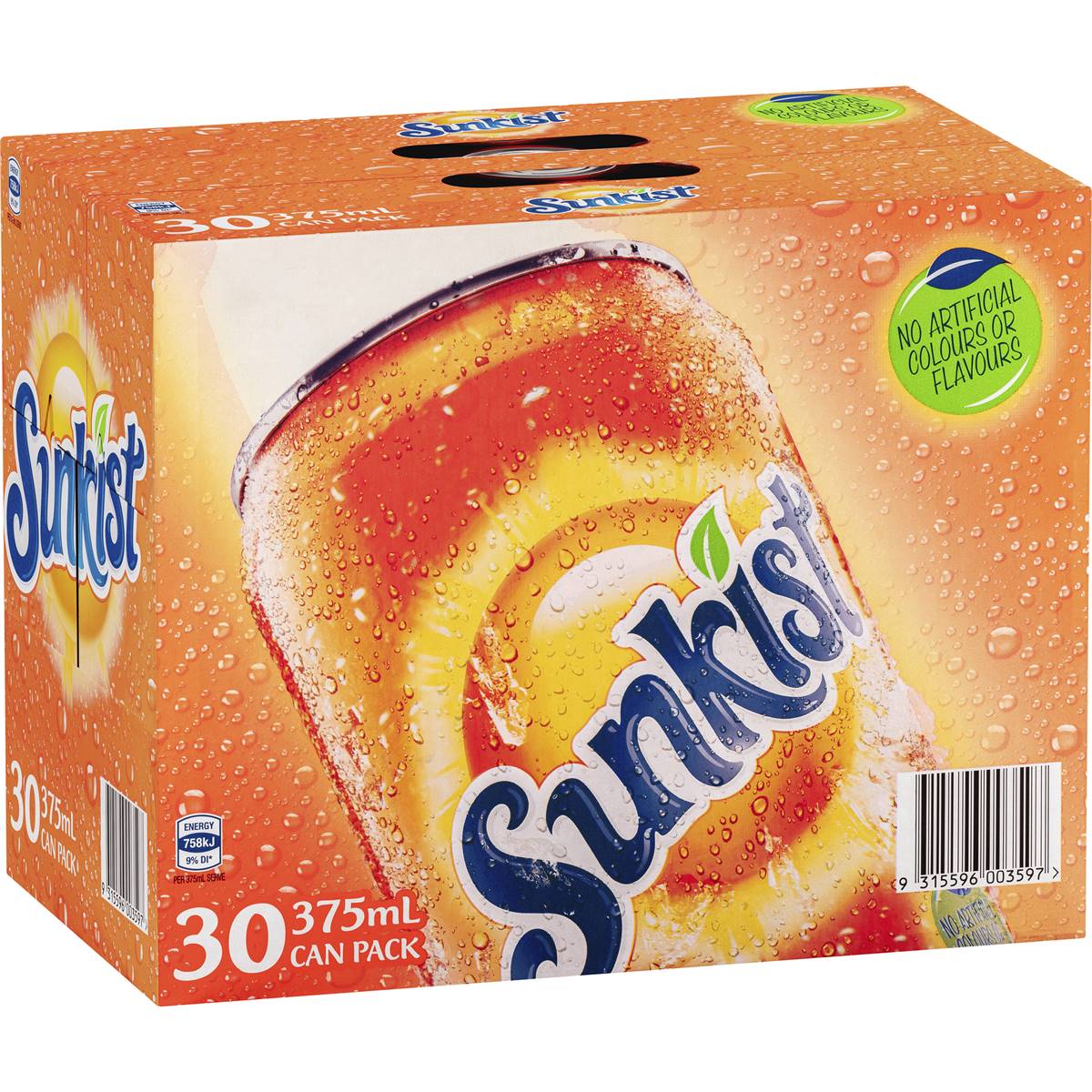 Calories in Sunkist Orange Cans