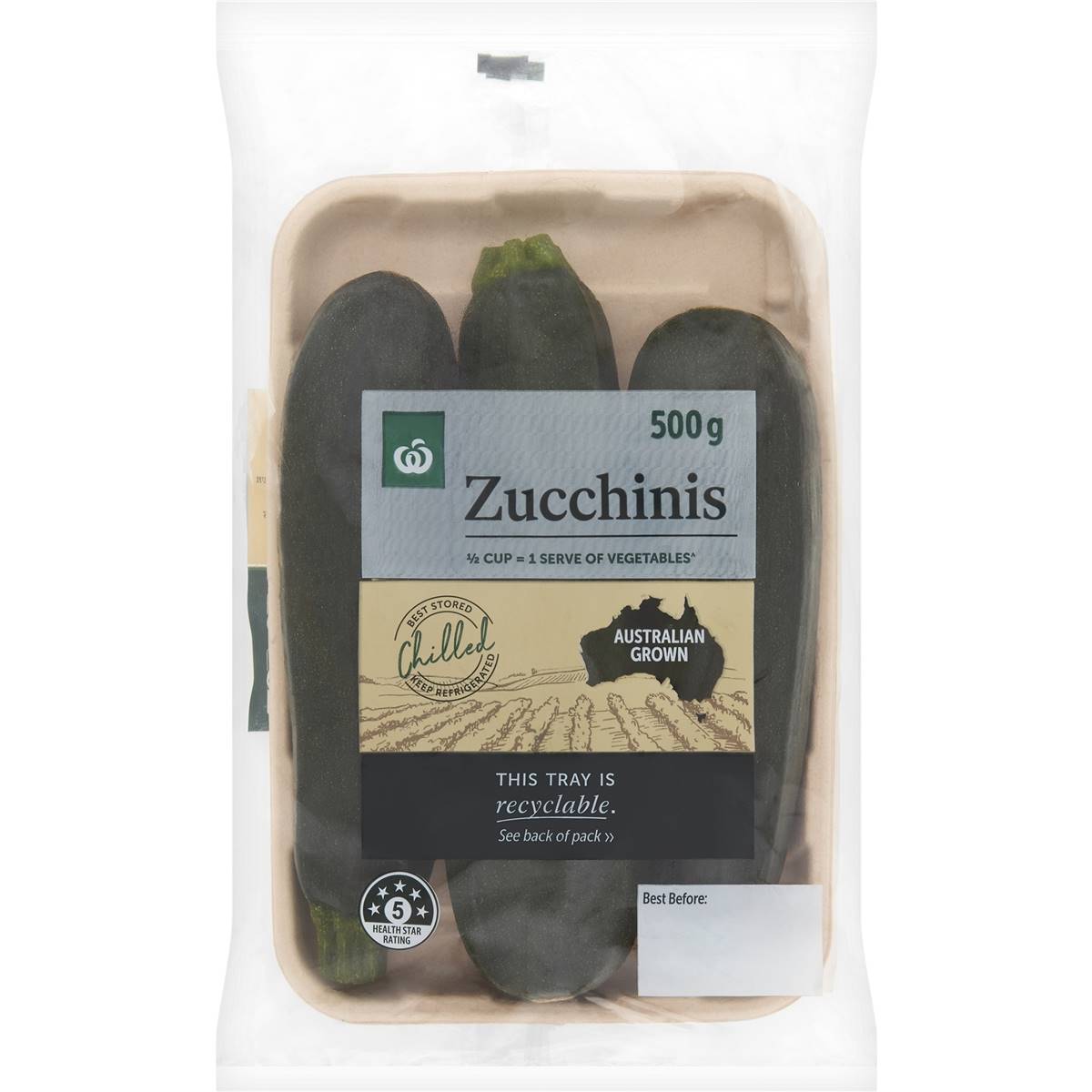 Calories in Zucchini Green Punnet