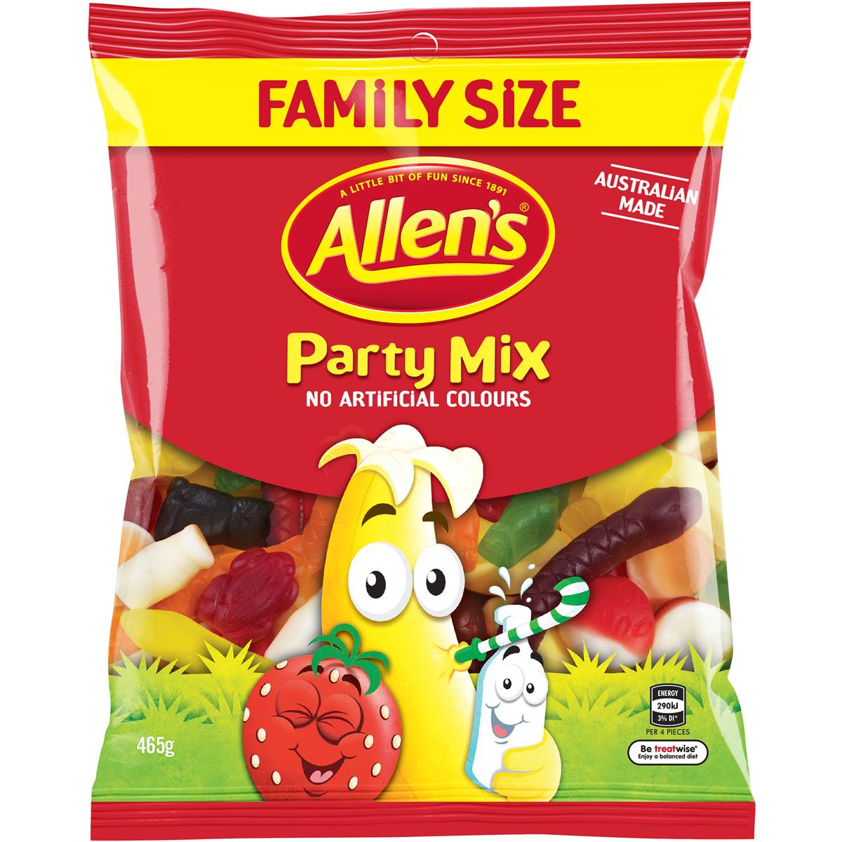 Calories in Allen's Party Mix Family Bag Lollies