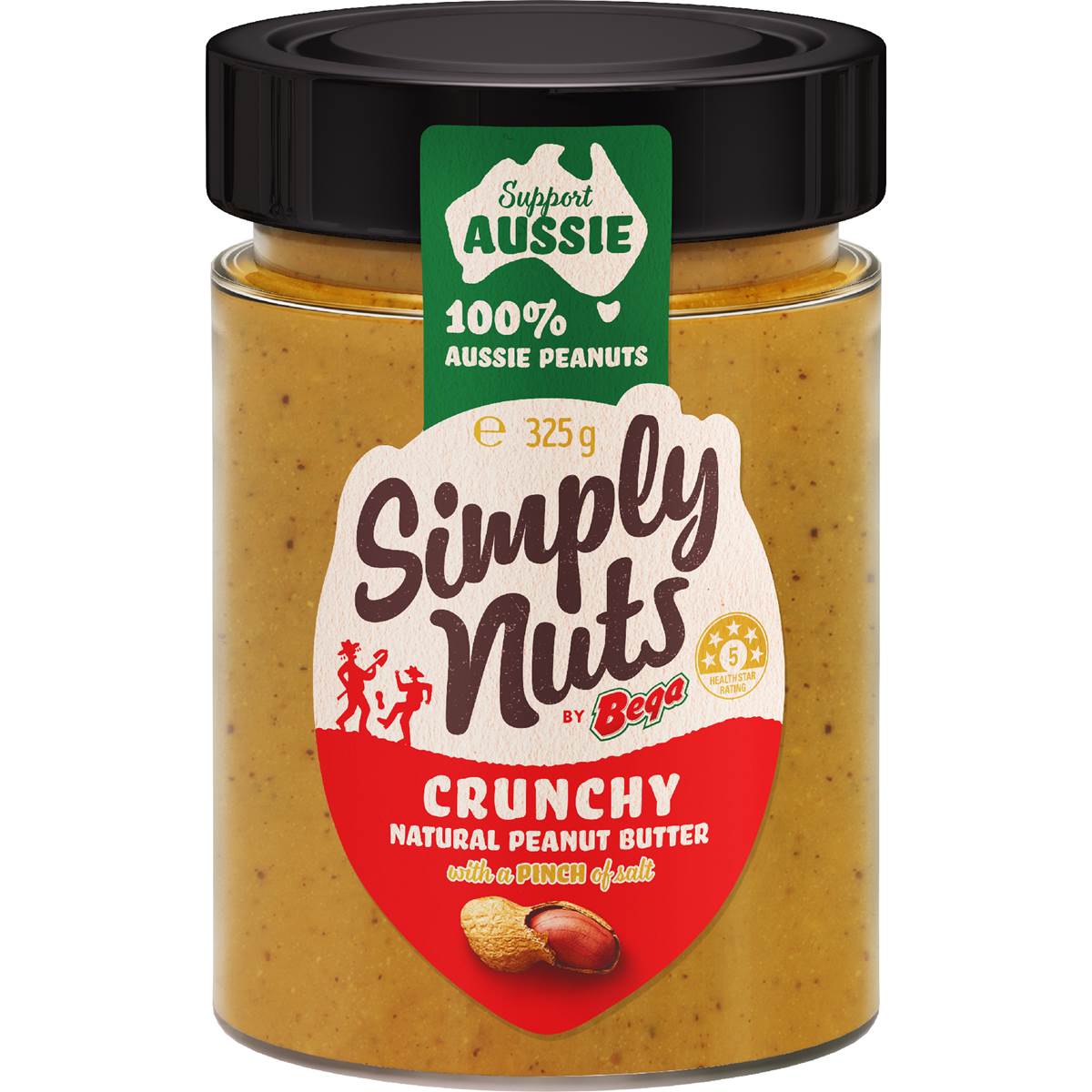 Bega Simply Nuts Crunchy Natural Peanut Butter 325g