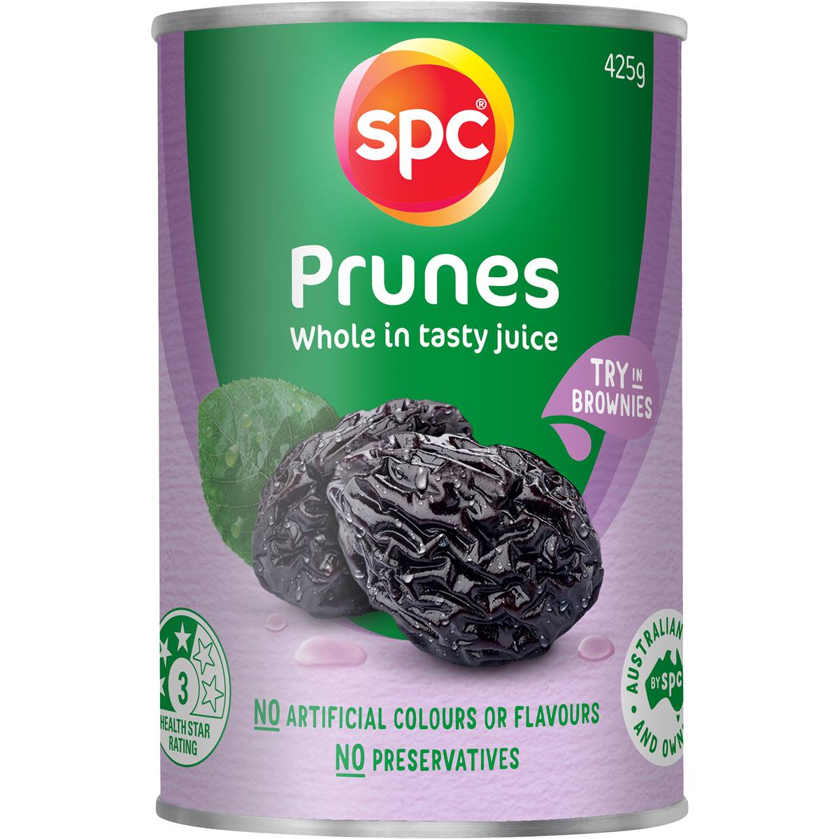 Calories in Spc Whole Prunes In Juice Canned Fruit