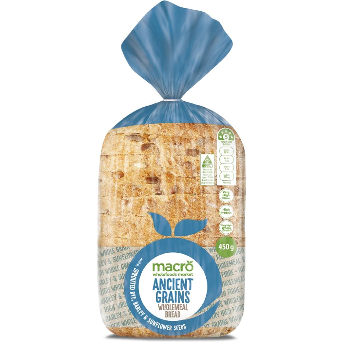 Calories in Macro Ancient Grain & Sprout Loaf Bread calcount