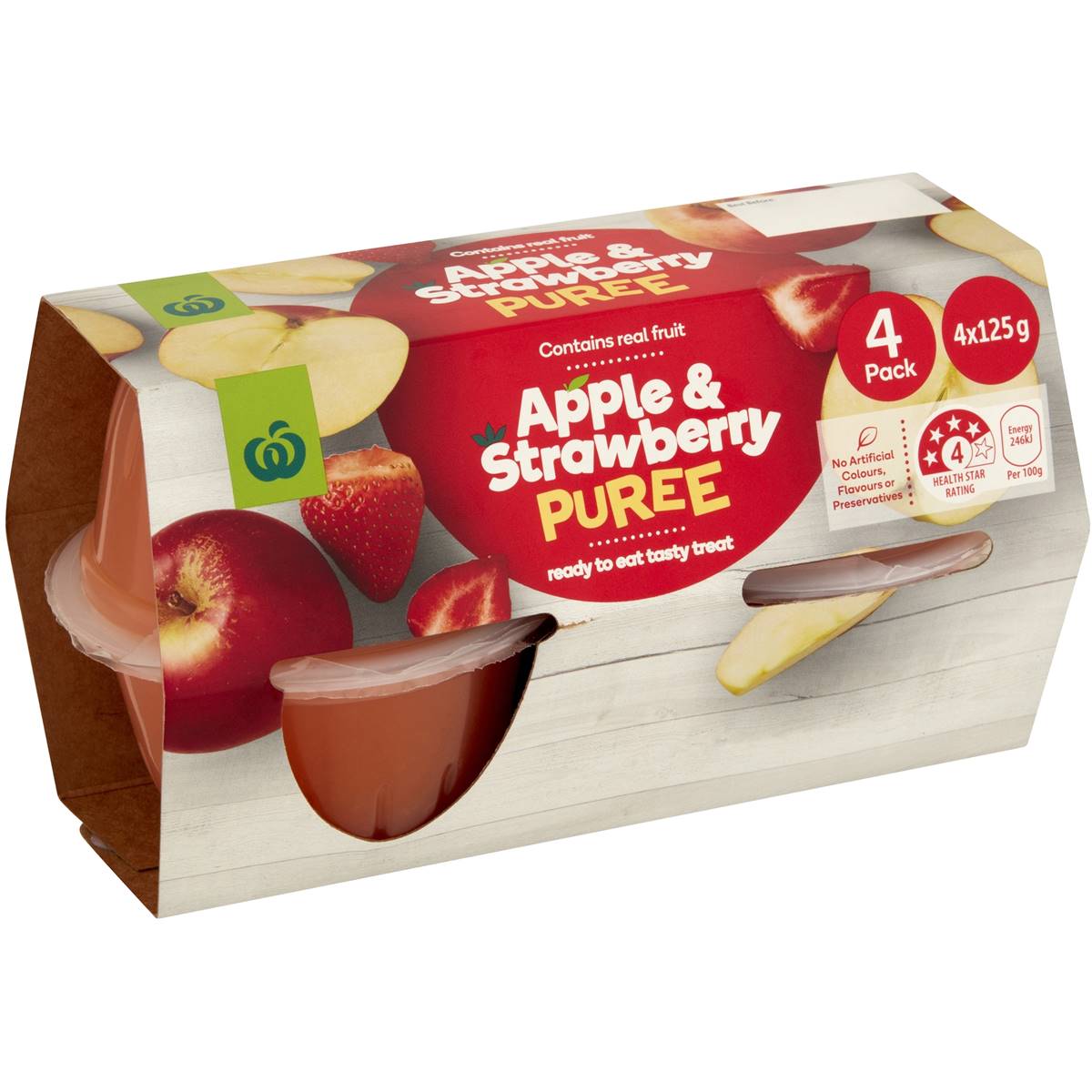 Calories in Woolworths Apple & Strawberry Puree