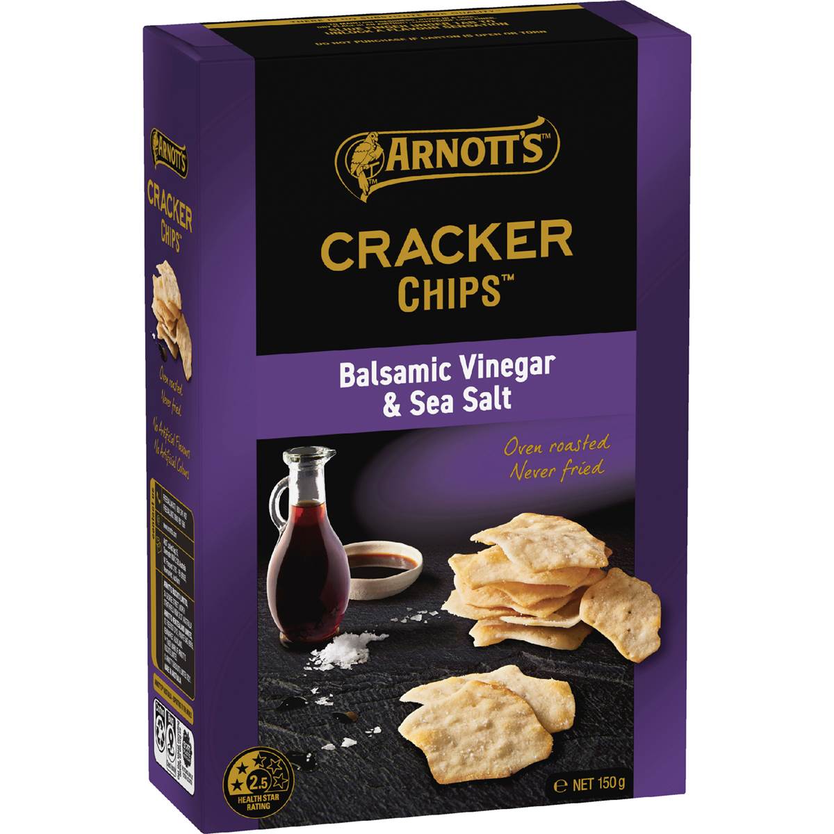 Calories in Arnott's Cracker Chips Sea Salt & Balsamic Vinegar calcount