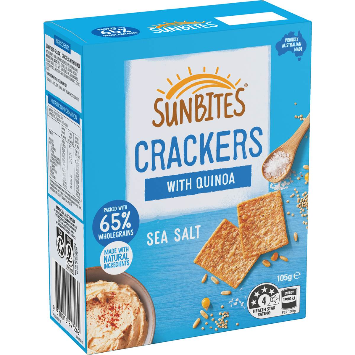 Sunbites Sea Salt Snack Crackers with Quinoa Share Pack