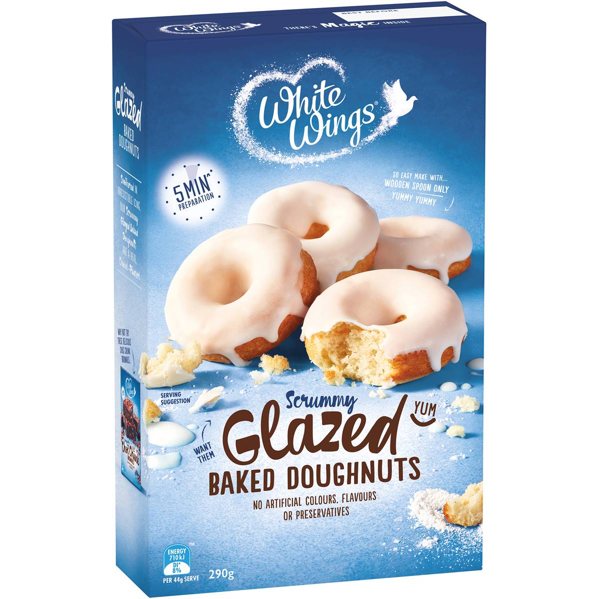 Calories in White Wings Glazed Baked Donut Mix calcount