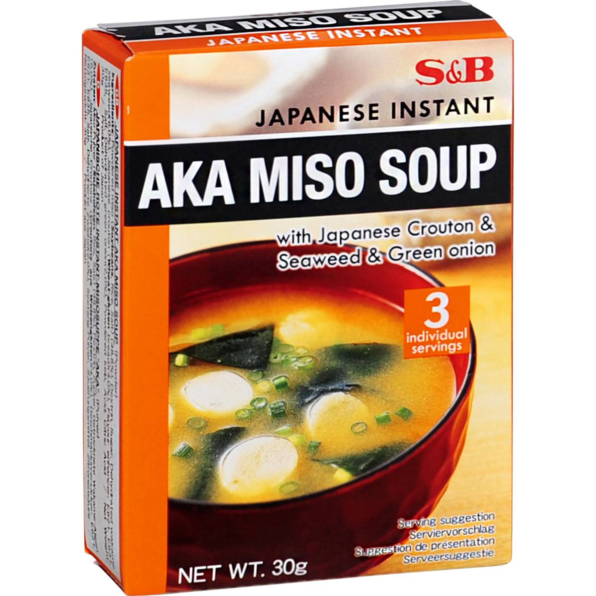 Calories in S&b Miso Soup Aka