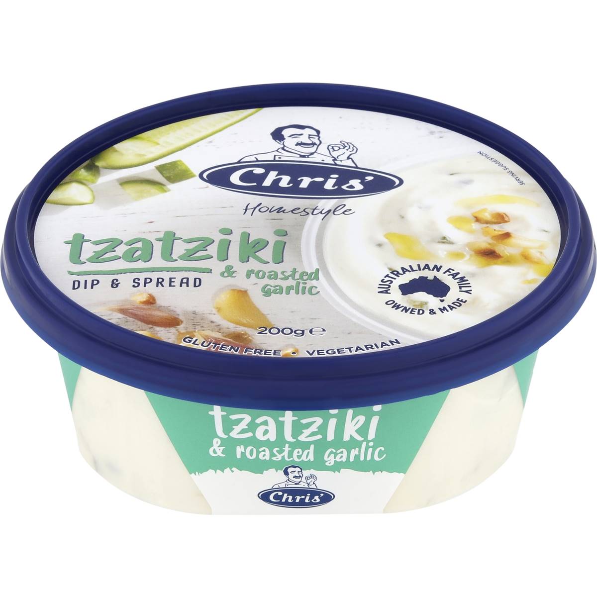 Chris' Dips Tzatziki & Roasted Garlic 200g