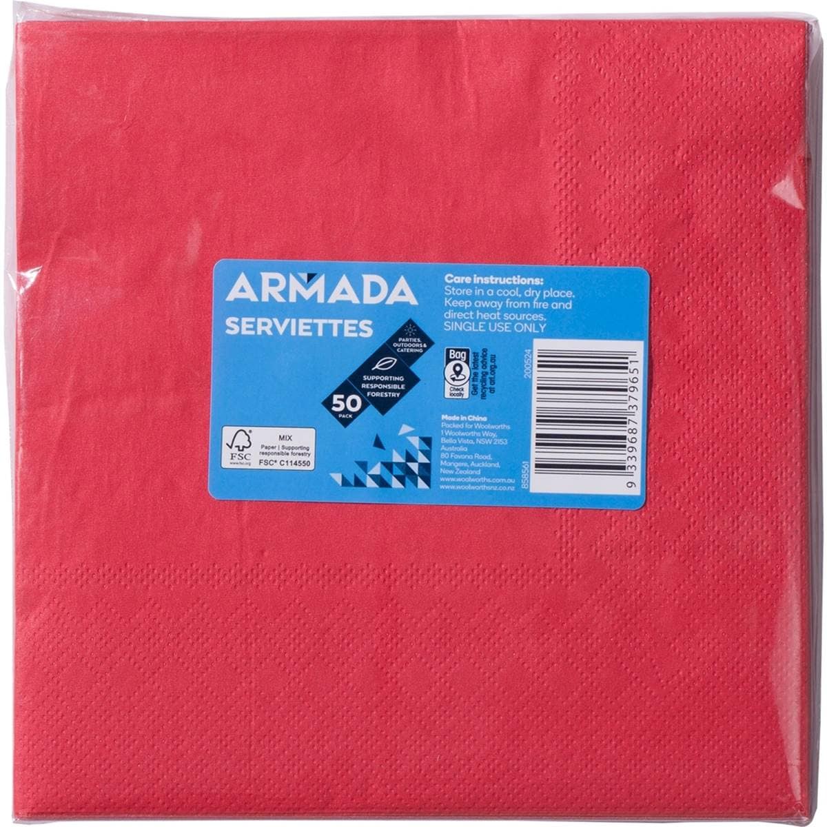 Armada Serviettes Coloured Assorted