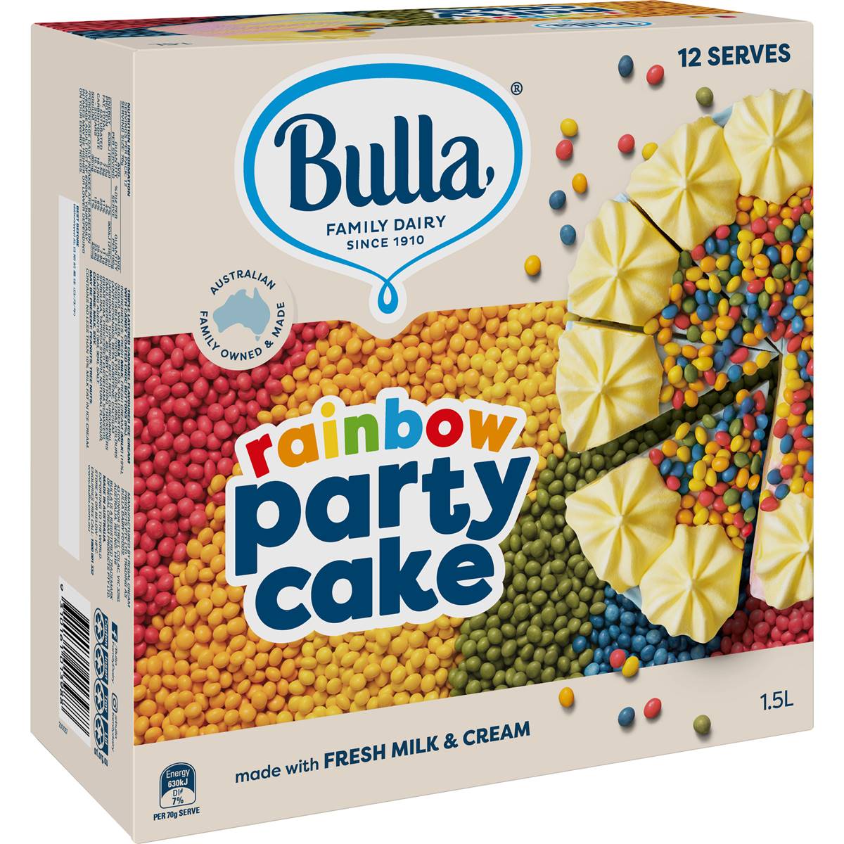 Bulla Rainbow Ice Cream Cake