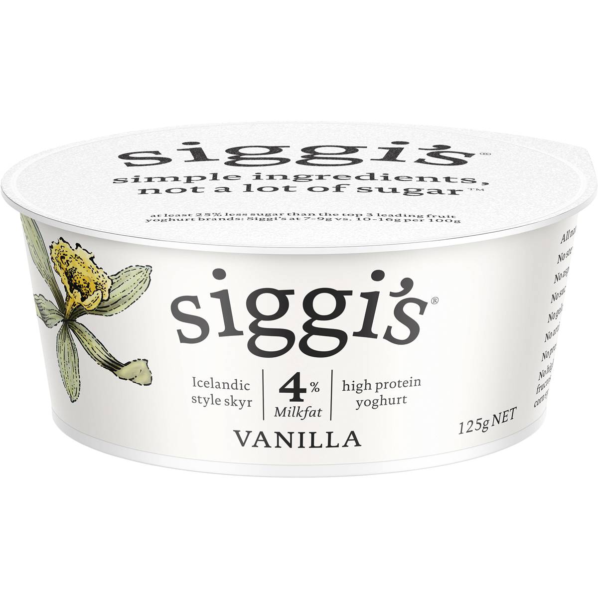 Calories in Siggi's 4% Fat Yoghurt Vanilla