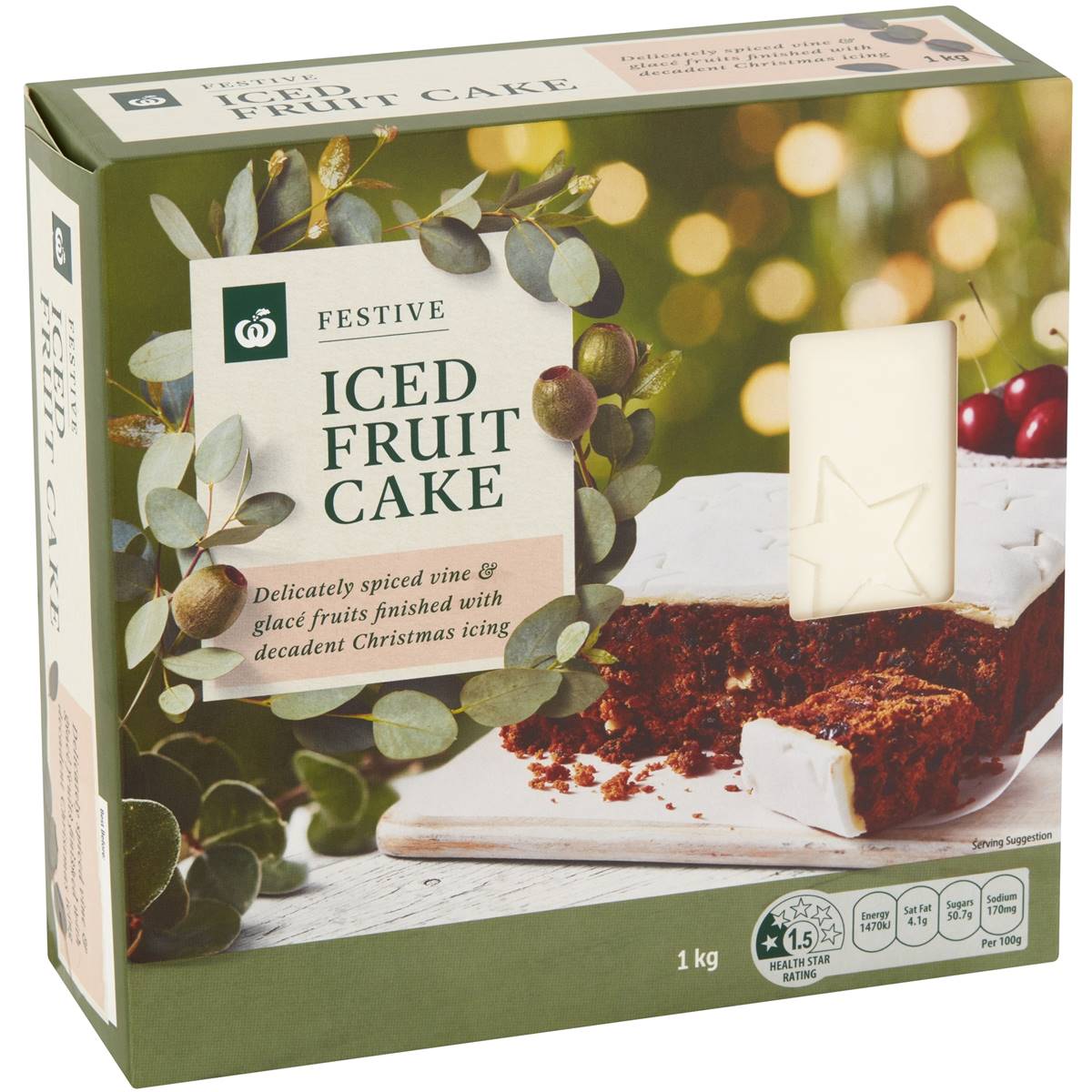 Calories in Woolworths Ice Fruit Cake