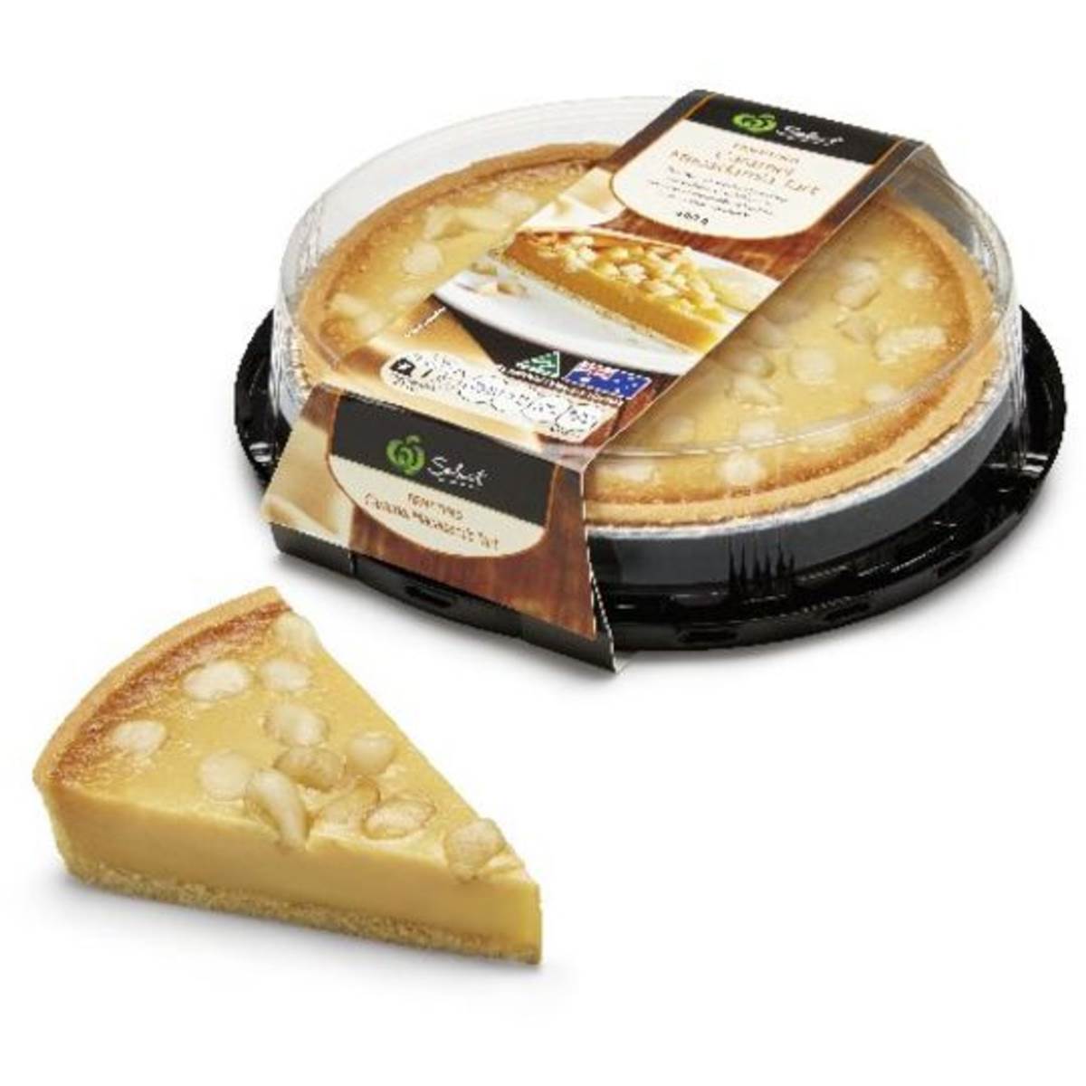 Woolworths Select Caramel Macadamia Tart 490g Woolworths