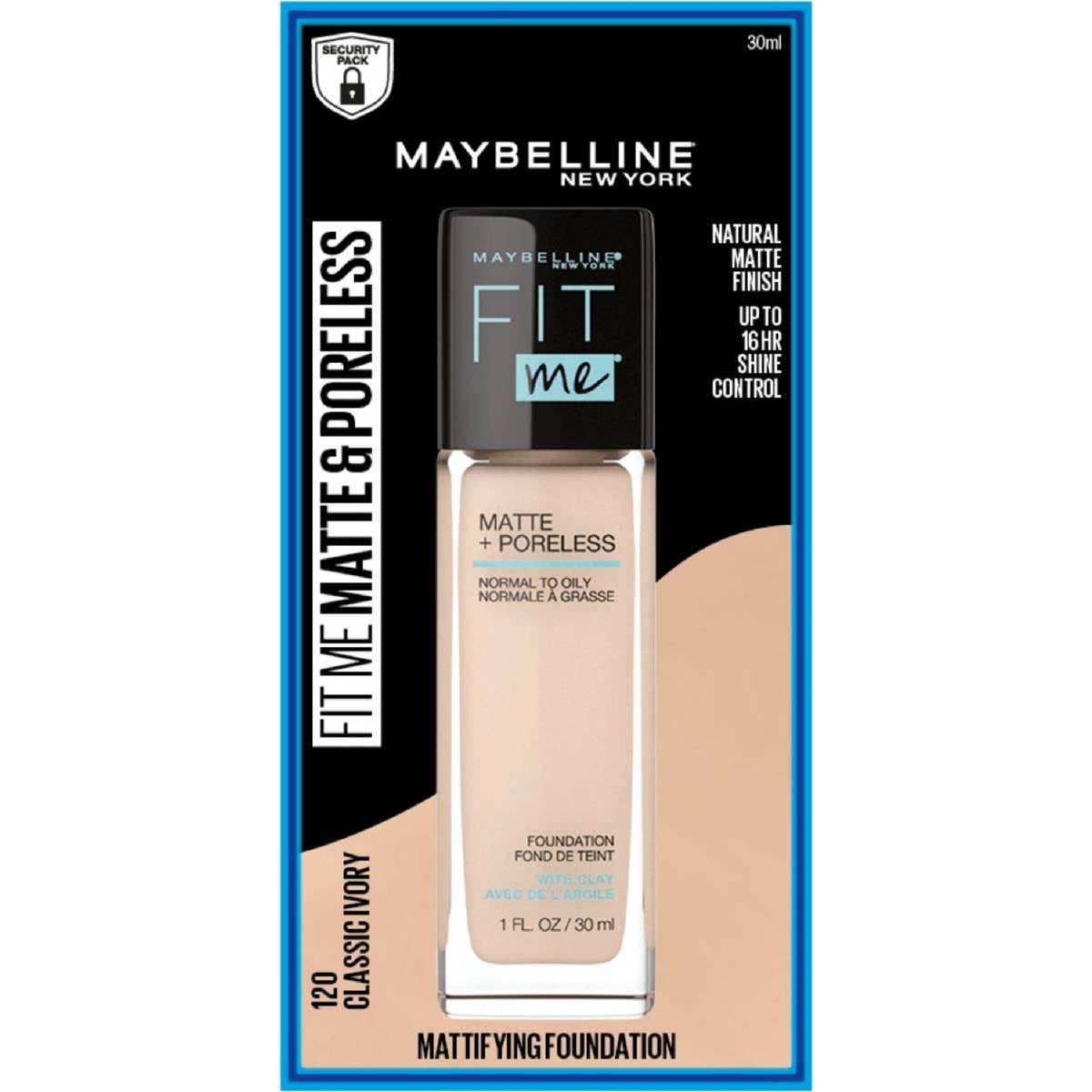 Maybelline Fit Me Matte & Poreless Foundation - Classic Ivory 120 30mL
