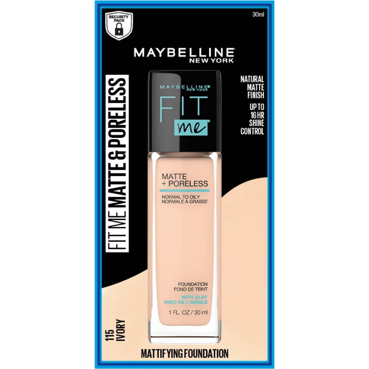 Maybelline Fit Me Matte & Poreless Foundation - Ivory 115 30mL