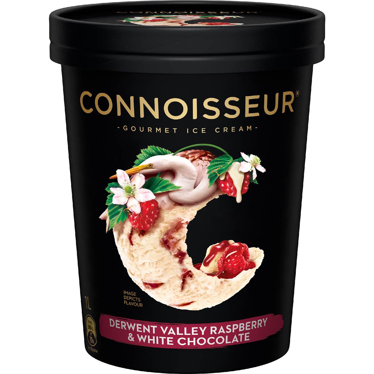 Connoisseur Ice Cream Raspberry White Chocolate Tub 1L