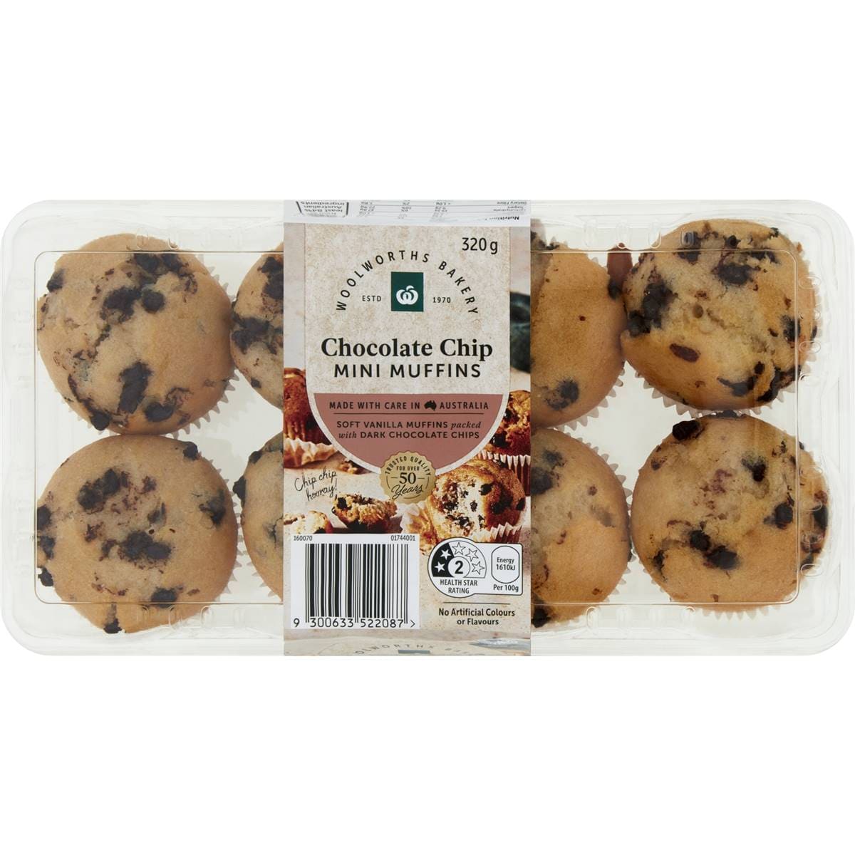 Calories in Woolworths Mini Choc Chip Muffin calcount