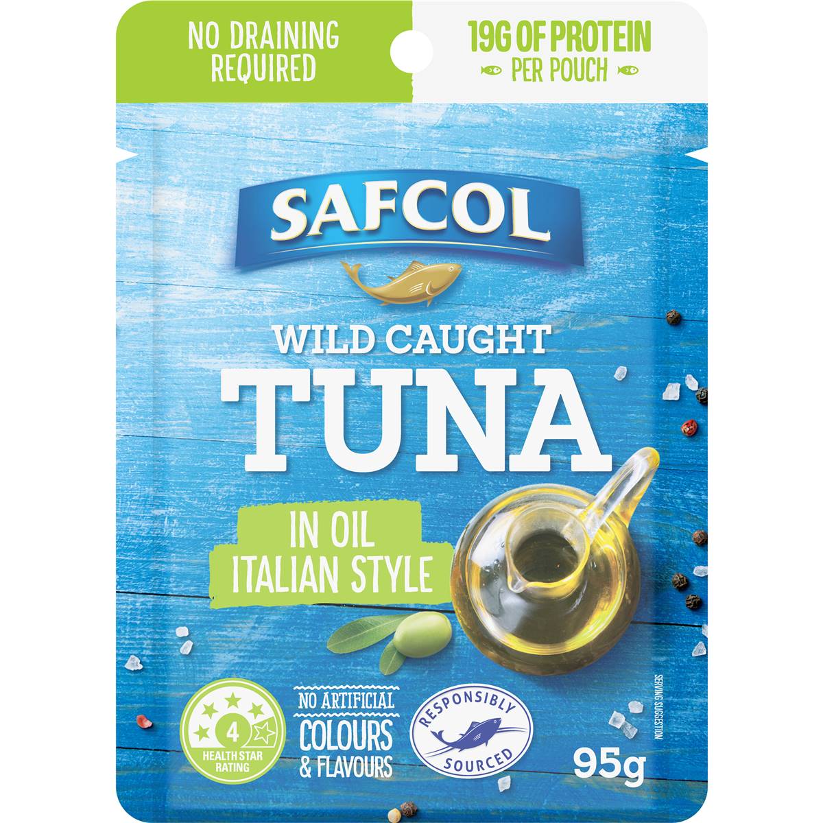 Safcol Wild Caught Tuna In Oil Italian Style