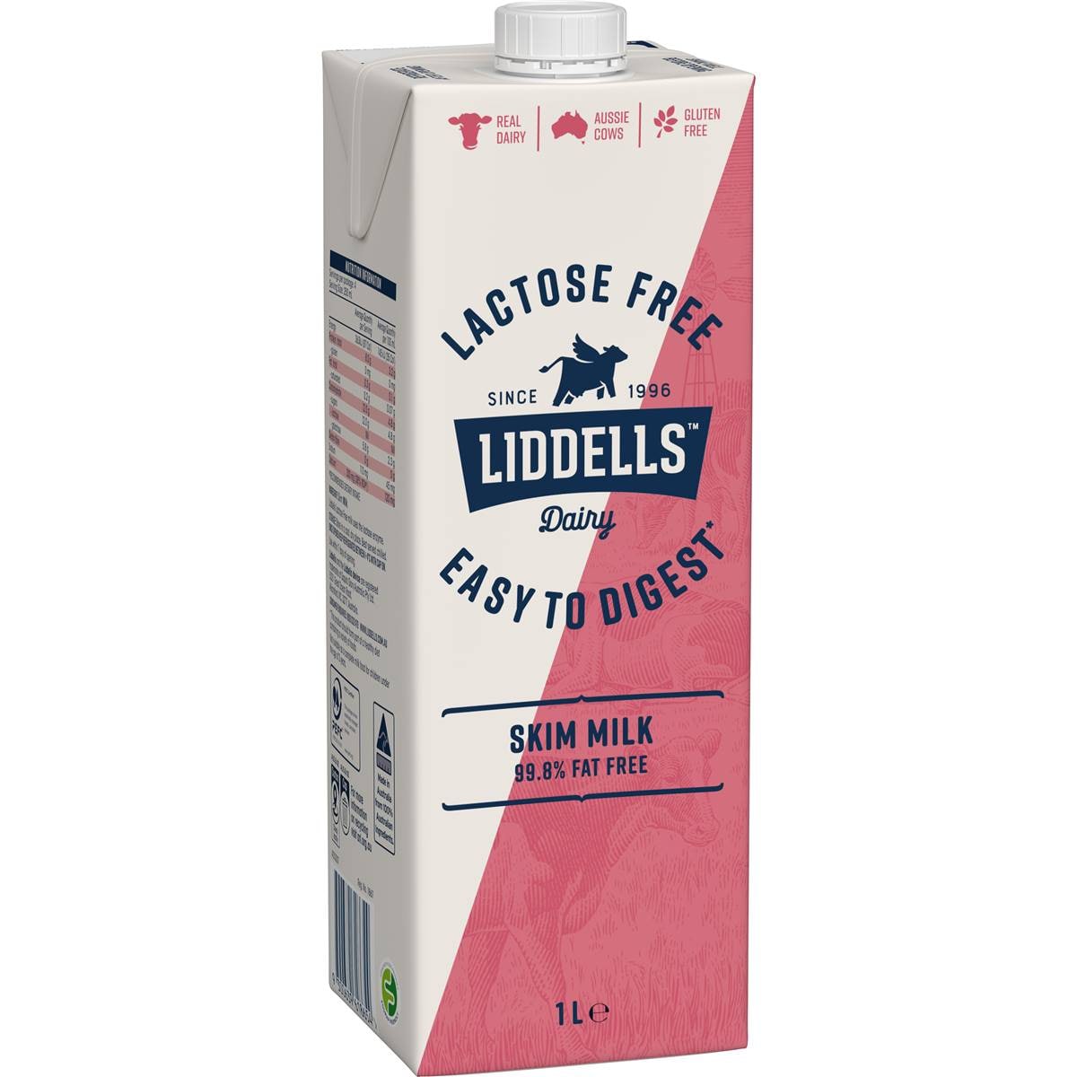 Liddells Lactose Free Skim Long Life Milk UHT