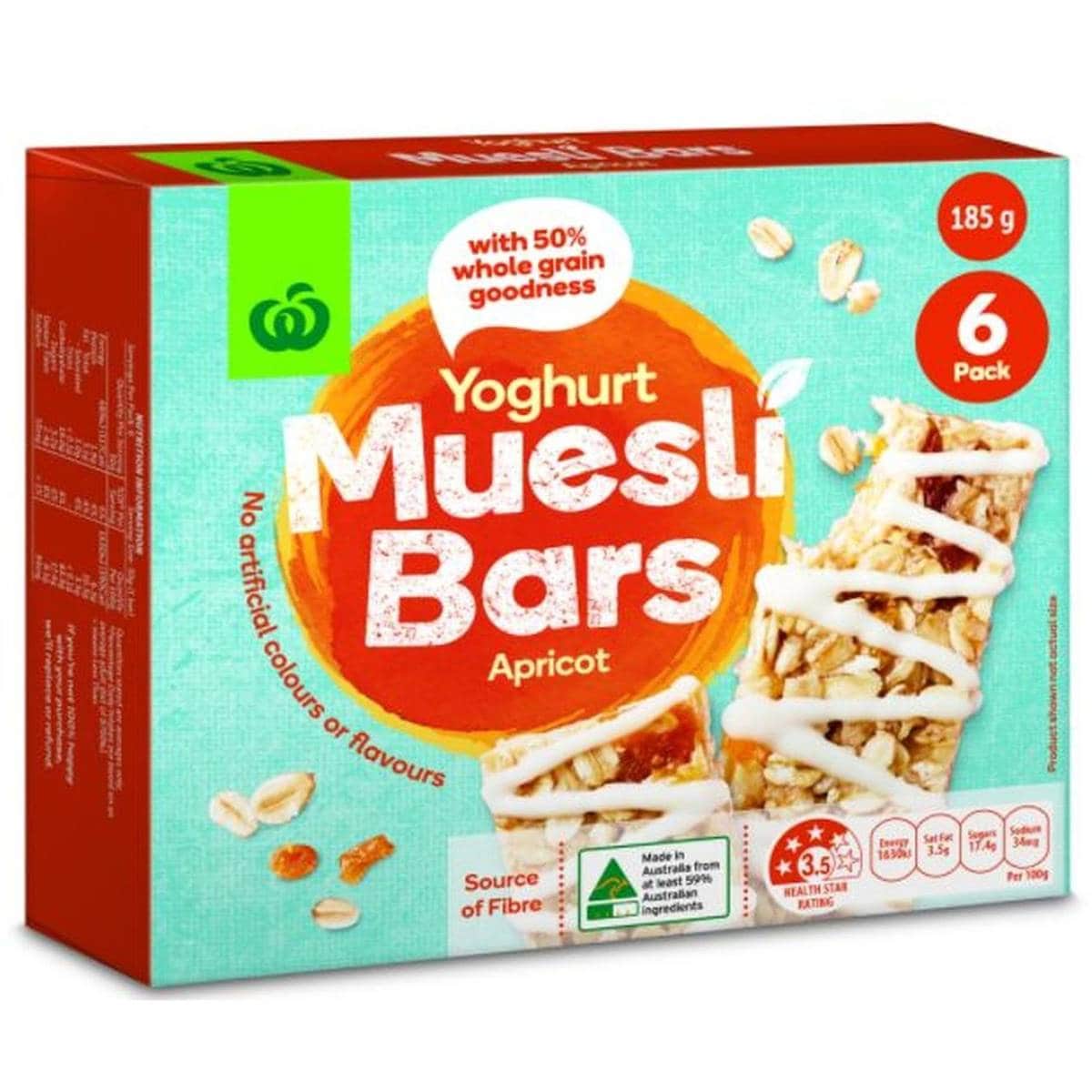 Woolworths Muesli Bars Apricot Yoghurt 185g Woolworths