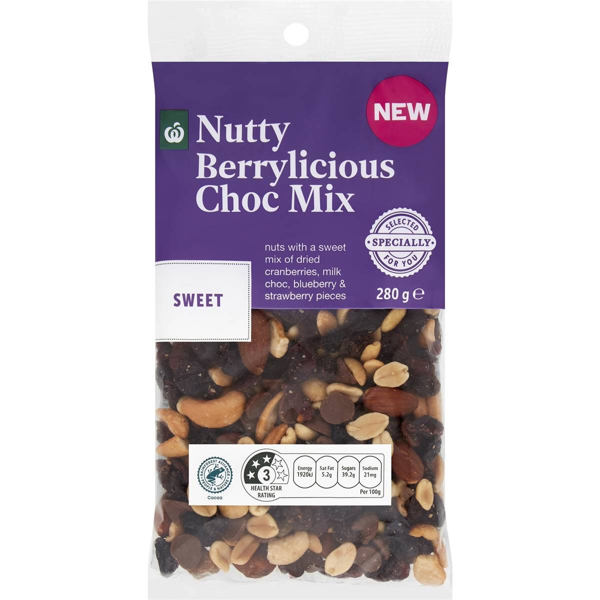 Woolworths Nutty Berrylicious Choc Mix