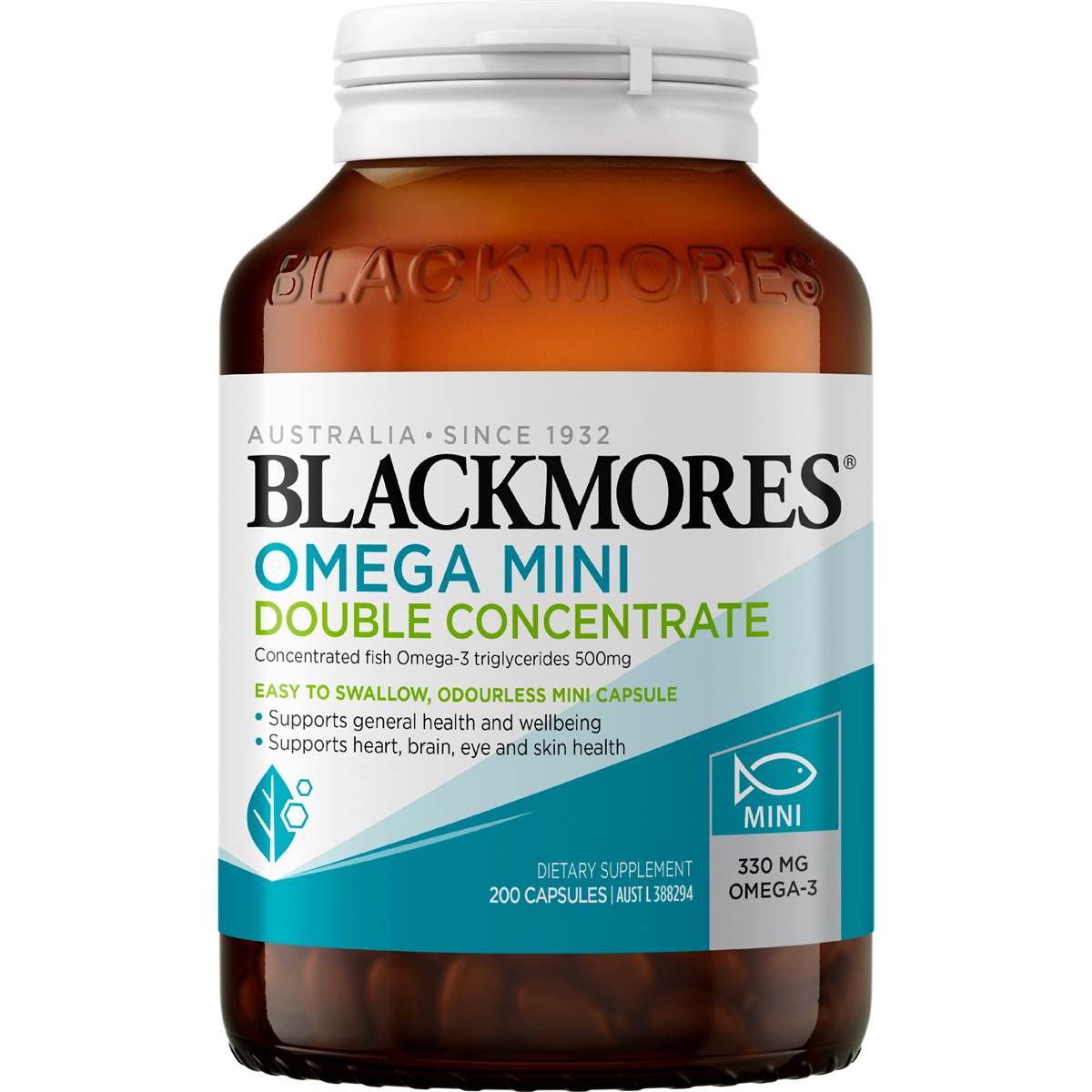 Blackmores Omega Mini Double Concentrate Capsules 200 pack