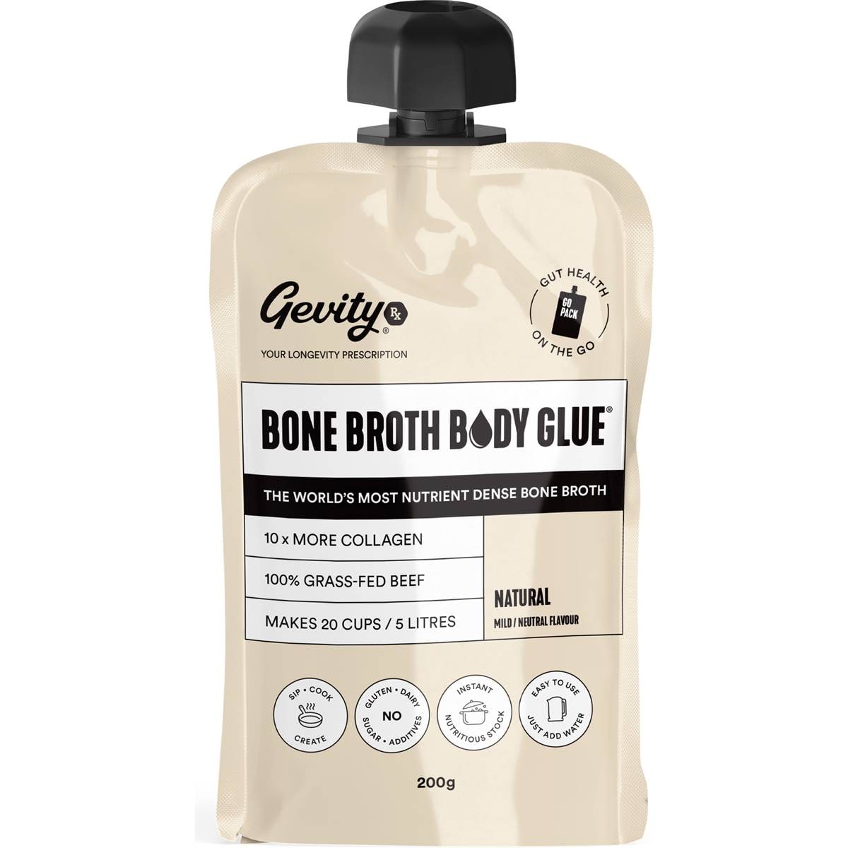 Gevity Rx Bone Broth Body Glue Natural Flavour