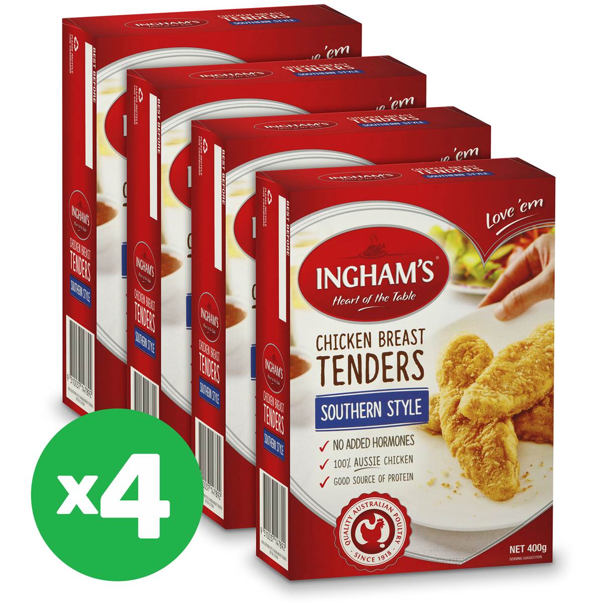 Ingham's Southern Style Chicken Tenders 400g X4 Bundle Woolworths