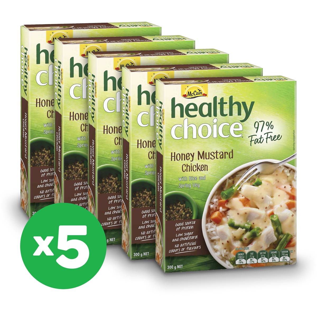 Mccain Healthy Choice Meals Honey Mustard Chicken 320g X5 Bundle