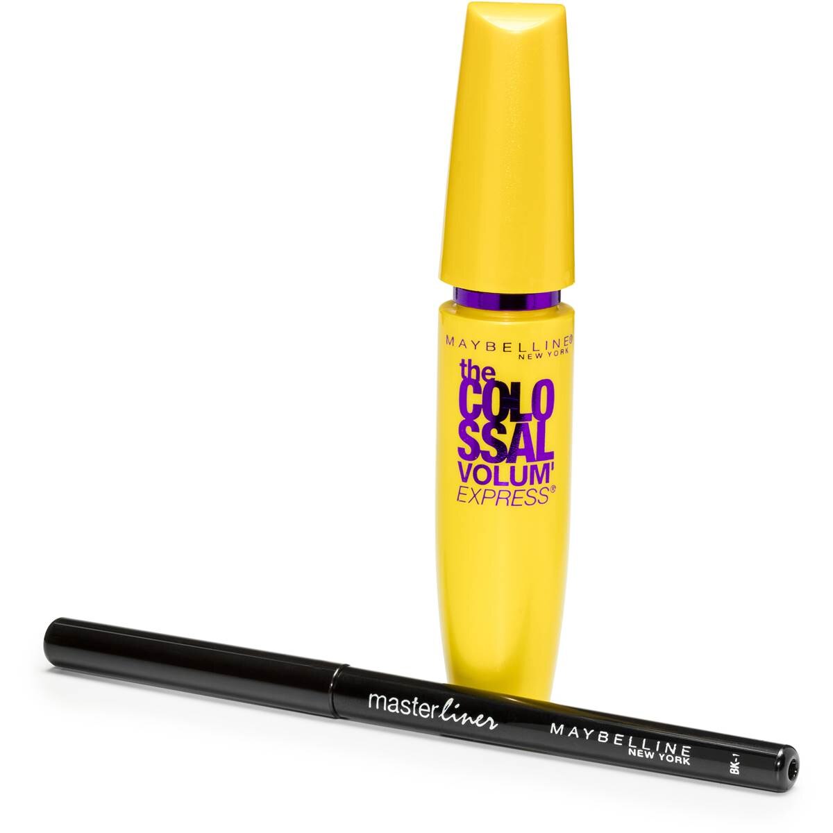 Maybelline Get The Look Volume Express Mascara & Eyeliner Black Bundle