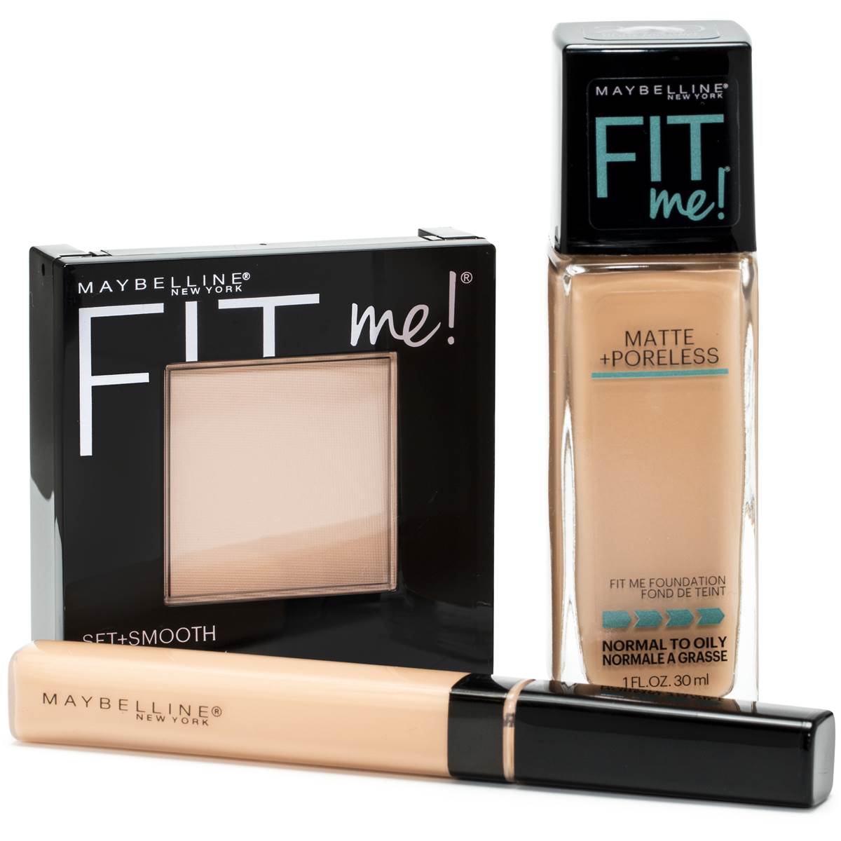Maybelline Matte Poreless Nat Beige Foundation Concealer Powder Bundle Woolworths