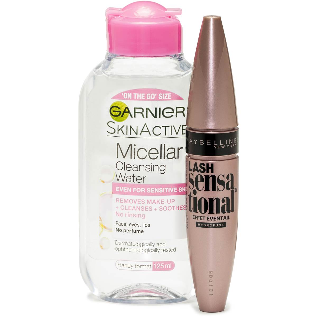 Maybelline Very Black Lash Sensational Washable Mascara And Micellar Cleansing Water Bundle 1867