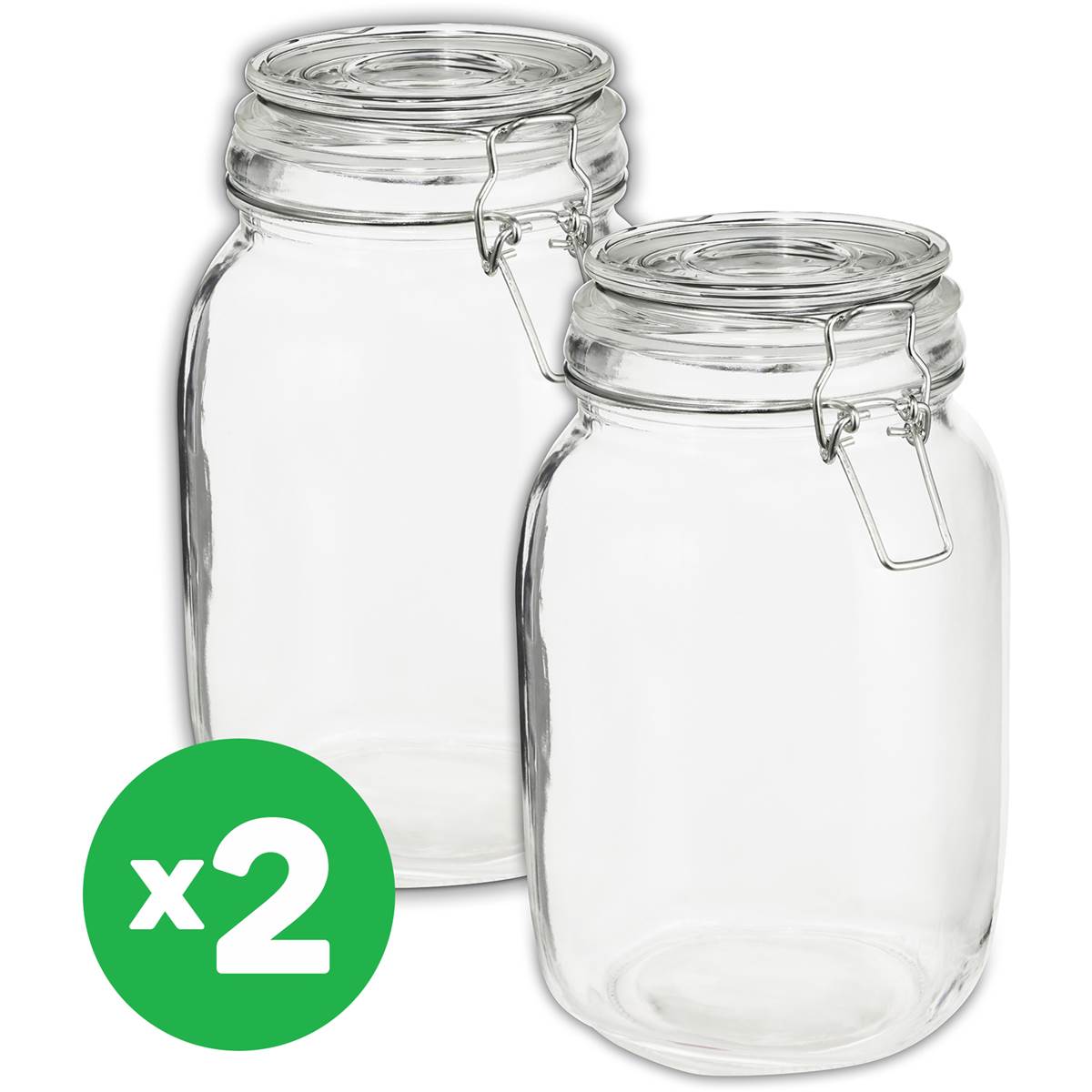 Home Essentials Medium Glass Jar X2 Bundle | Woolworths