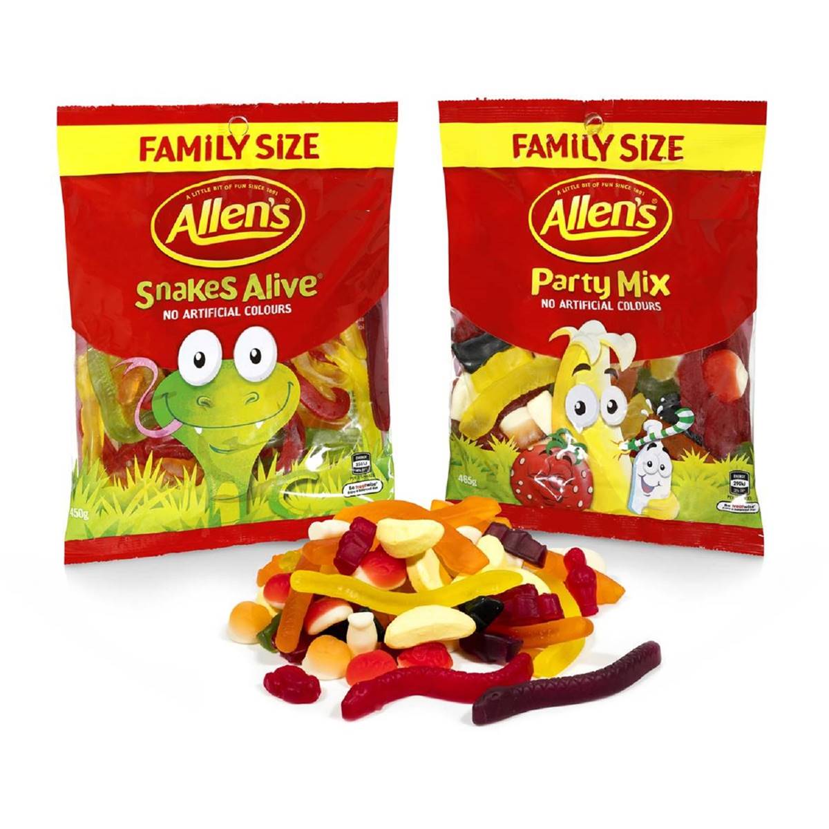 Allens Snakes Alive And Party Mix Lolly Bundle Woolworths