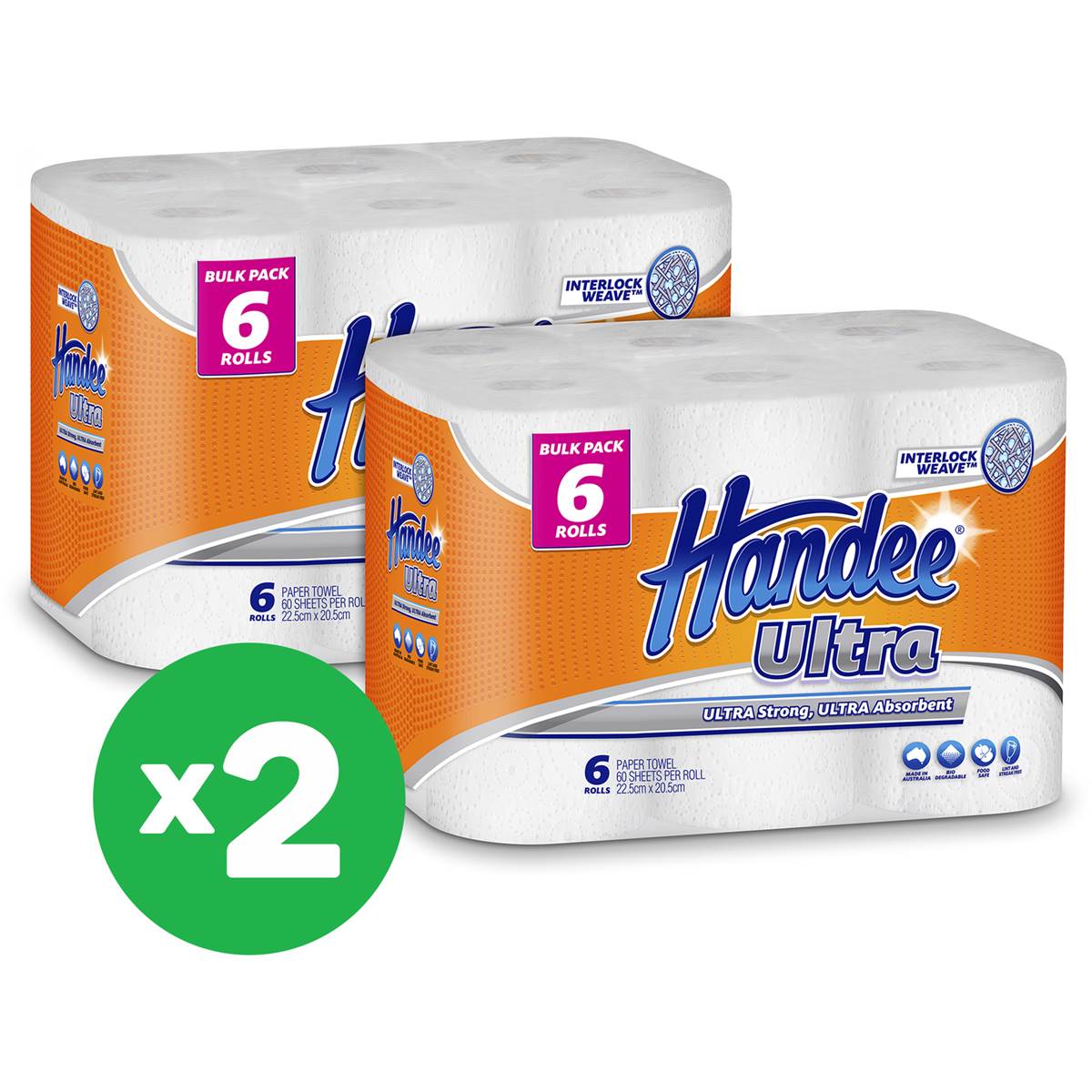Handee Paper Towel Ultra 6pk X2 Bundle Woolworths