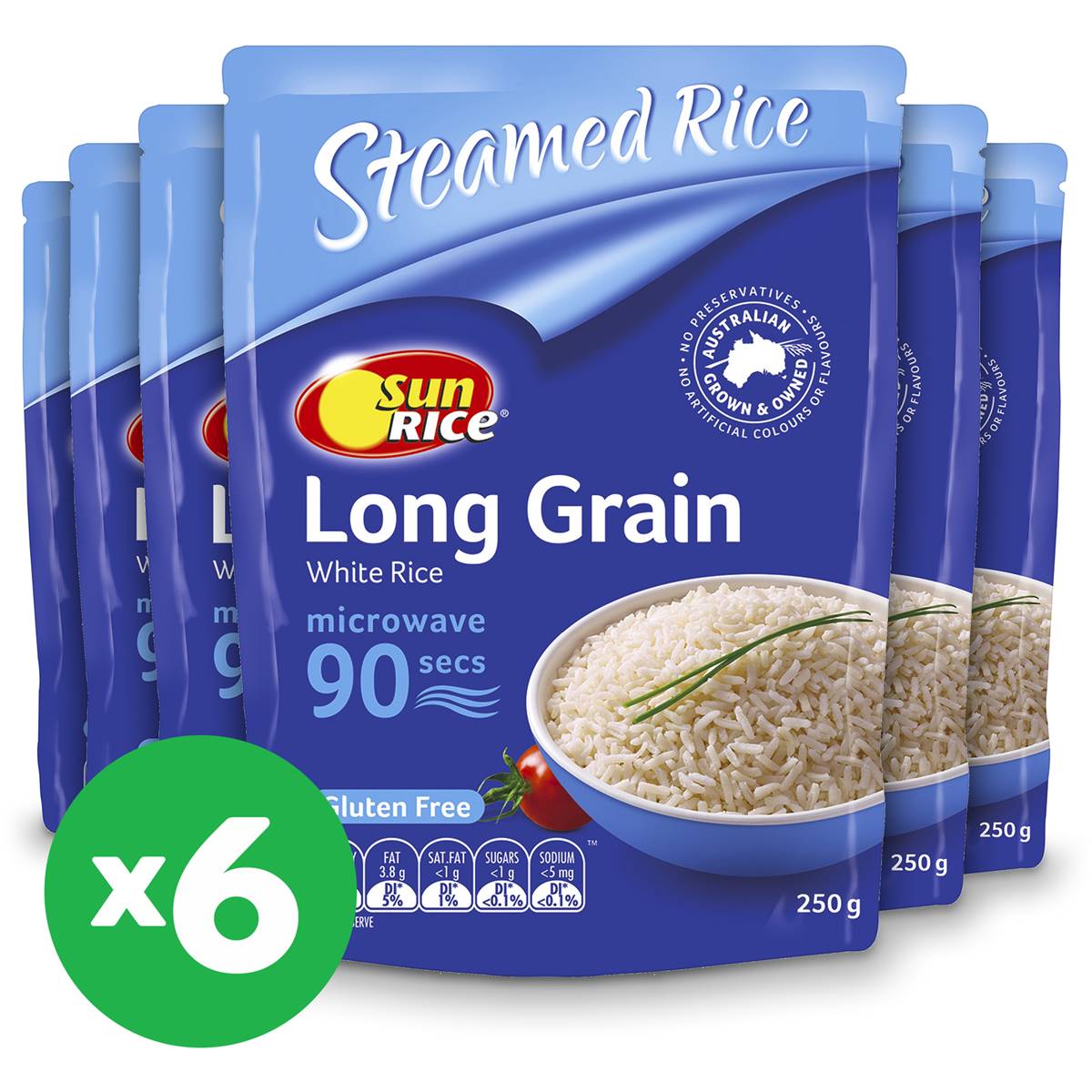 Sunrice Microwave White Long Grain Rice 250g X6 Bundle Woolworths Image Gallery