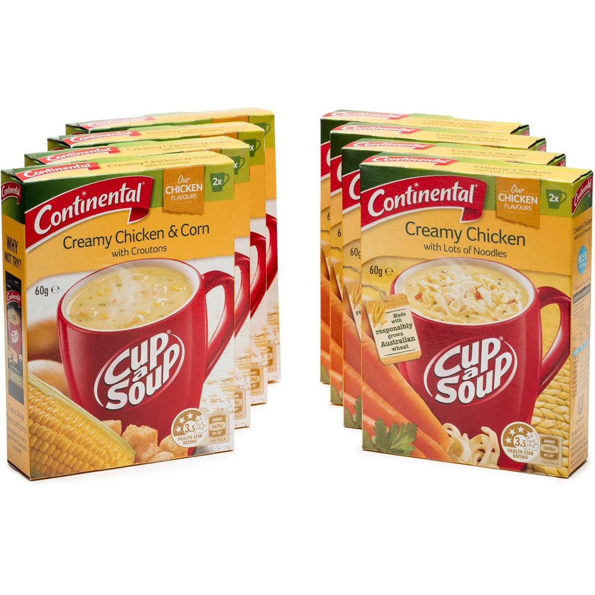 Continental Cup A Soup Creamy Chicken Flavours 60g X8 Bundle Woolworths