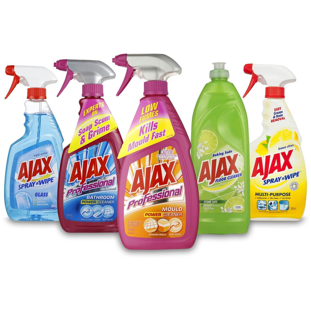 Ajax Cleaner / Ajax Spray N' Wipe Glass Cleaner Trigger Pack 500mL
