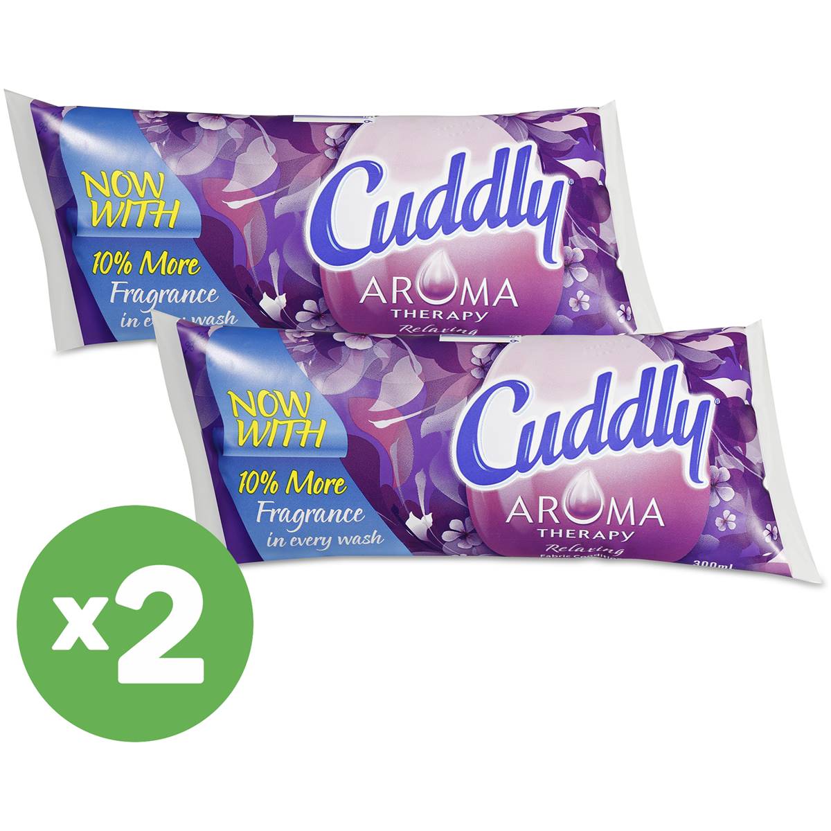 Cuddly Fabric Softener Lavender & Ylang Refill Sachet 300ml X2 Bundle