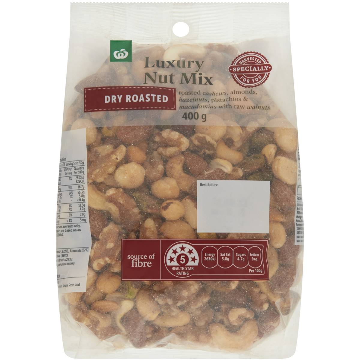 Calories in Woolworths Nut Oven Roasted Premium Mix