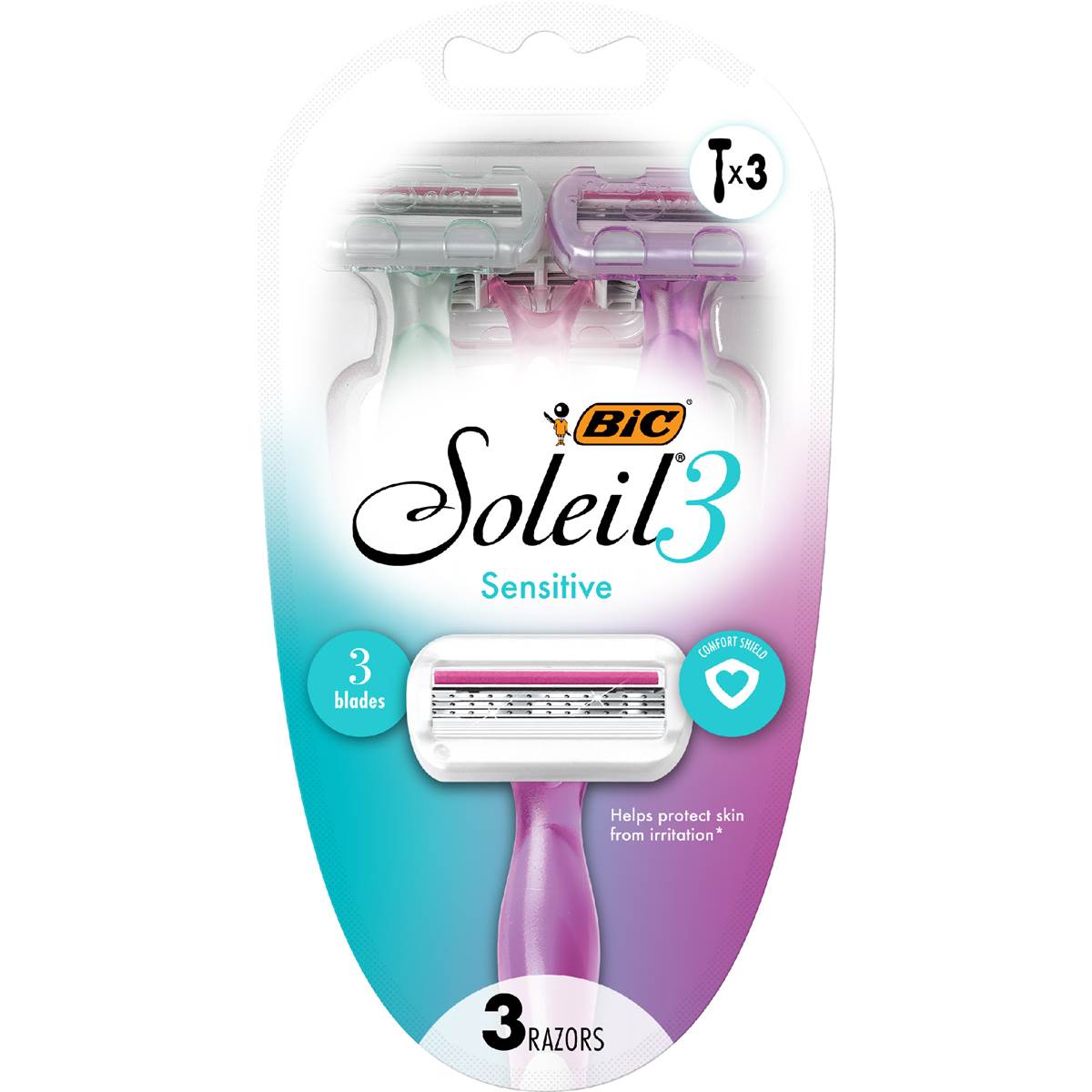 BIC Soleil Sensitive Razors 3 pack – Woolworths