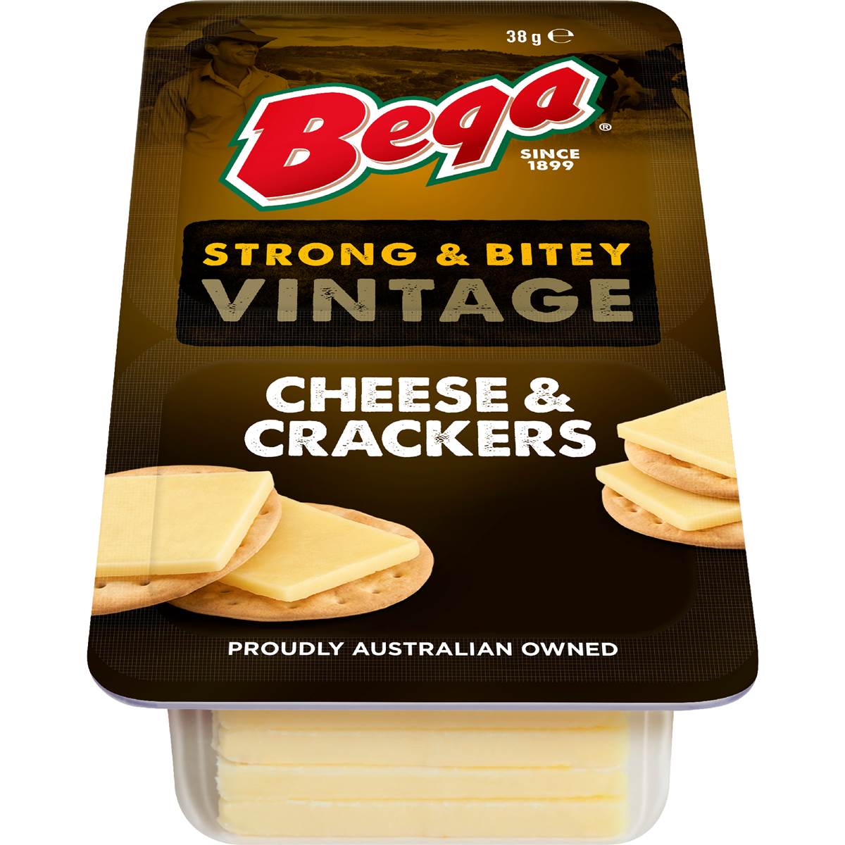 Bega Vintage Cheese & Crackers Strong & Bitey 38g