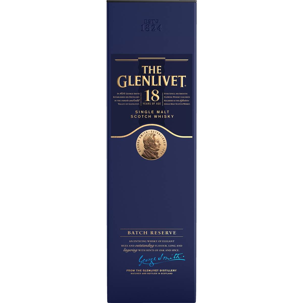 Calories in The Glenlivet Single Malt Scotch Whisky 18yo calcount