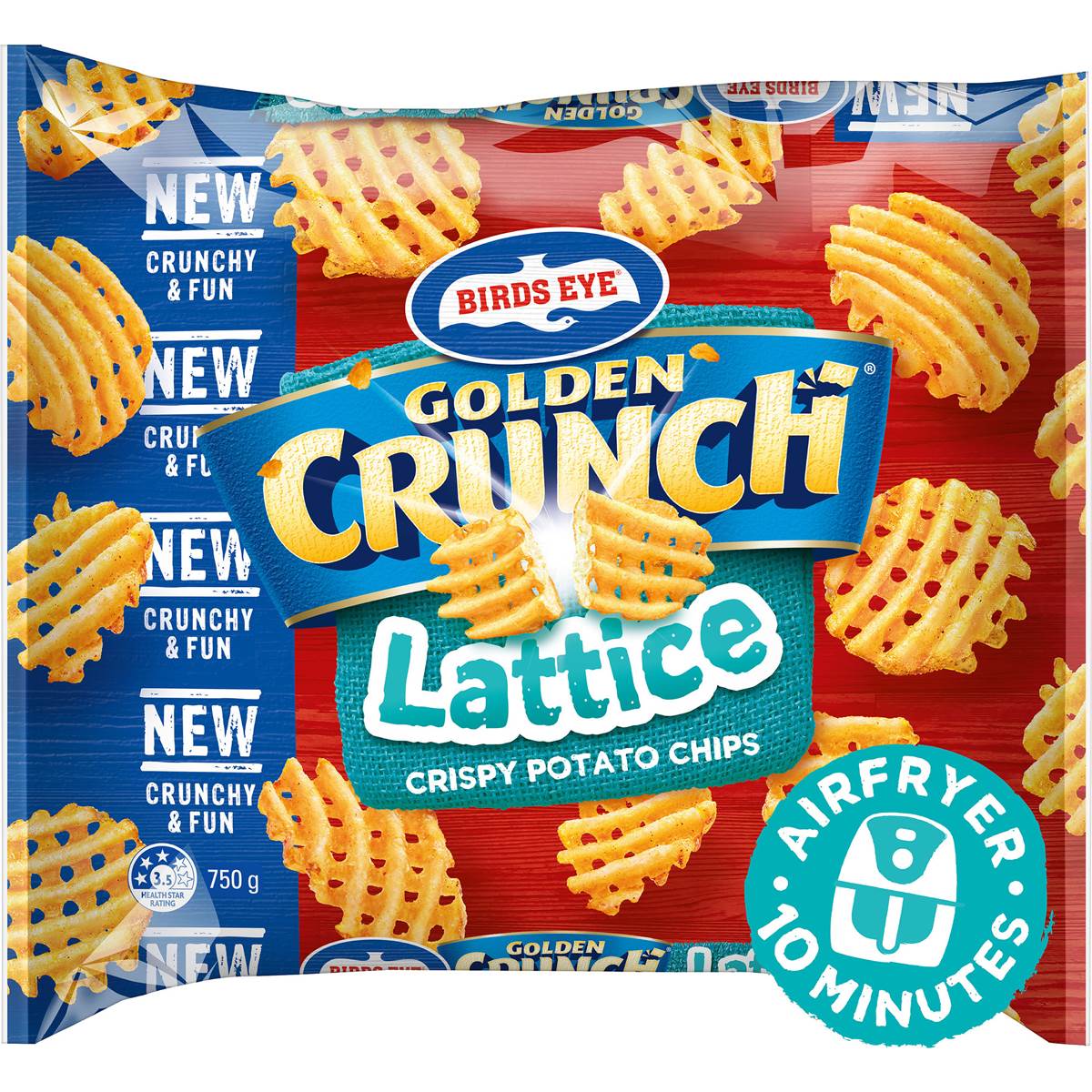 Birds Eye Golden Crunch Lattice Potato Chips Criss Cross French Fries