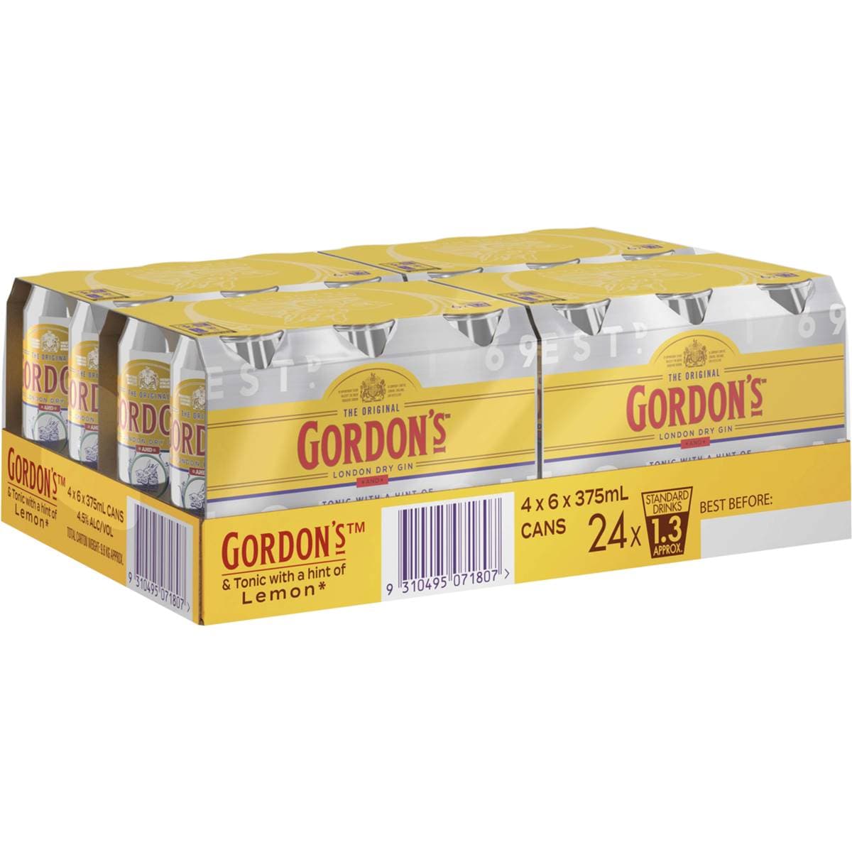 Calories in Gordon's Gin & Tonic Cans calcount