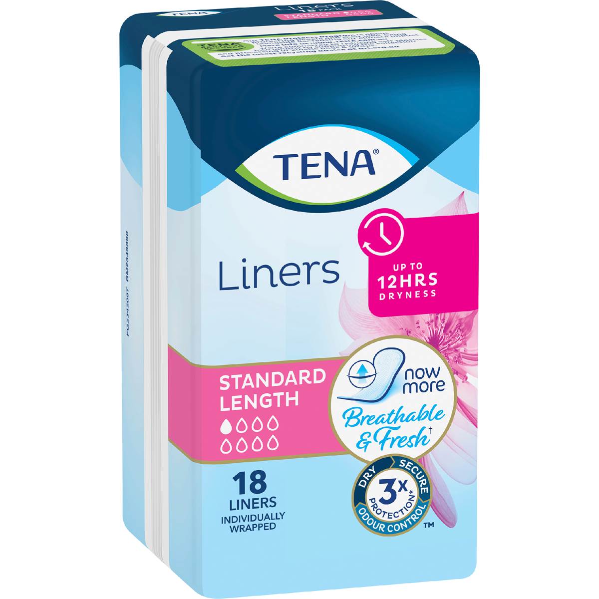 TENA Incontinence Liners Standard Length 18 pack